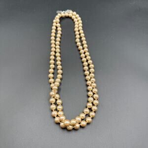 Charters Club Necklace Silver Tone Gold Bead Classy Jewelry